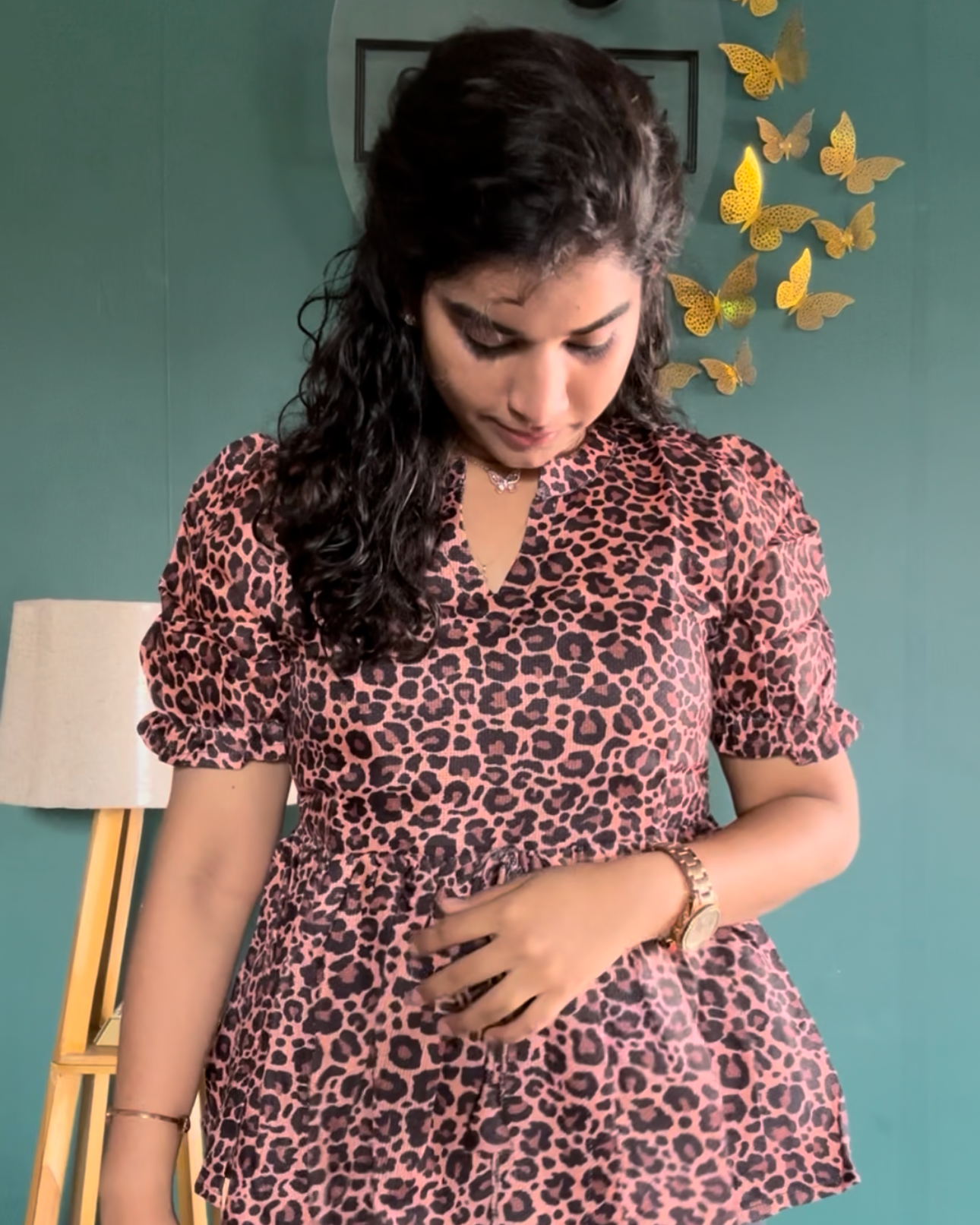 Jute Silk Peplum Top