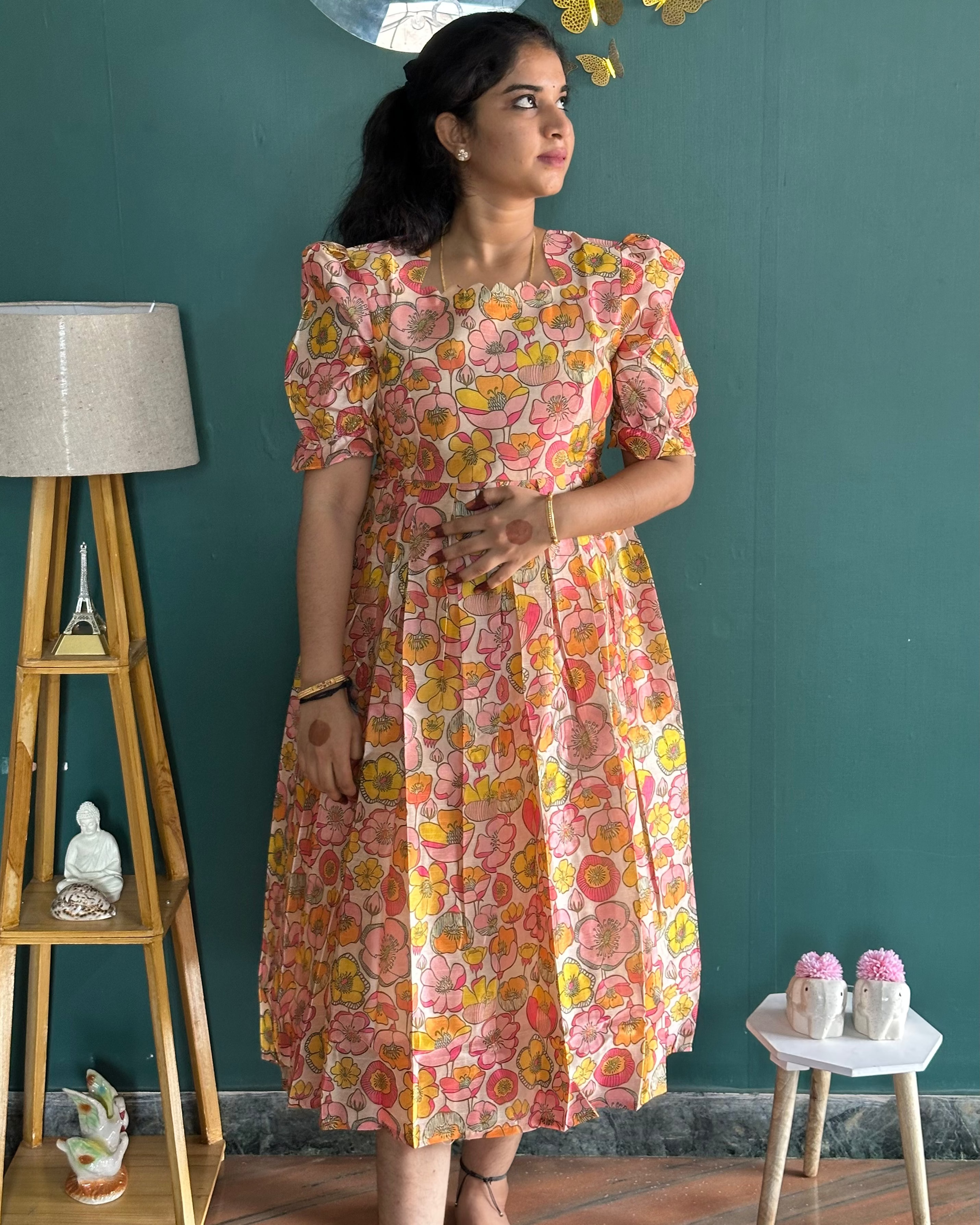 Beige Jarna Silk Maxi