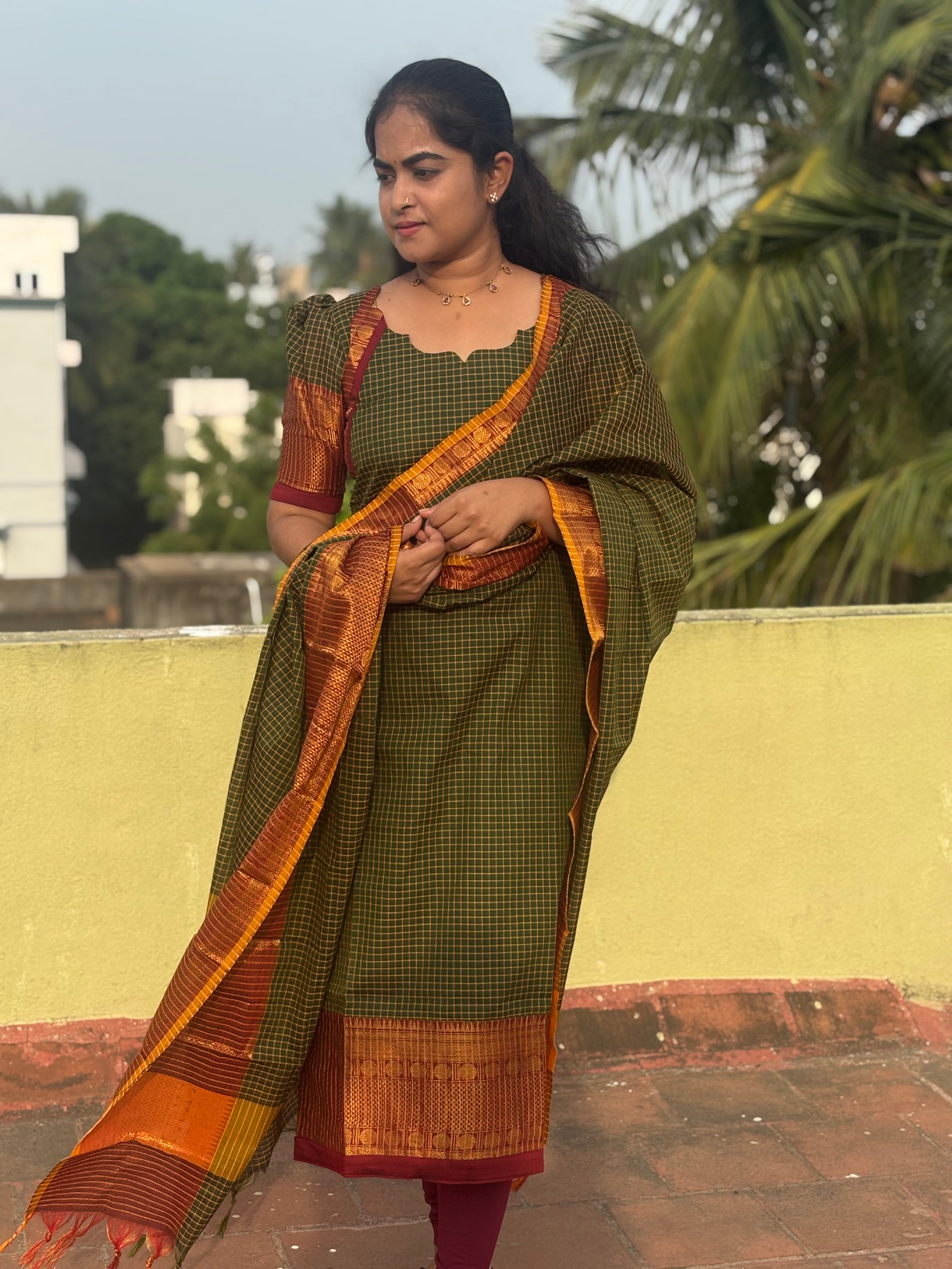 Top and Dupatta Set —>