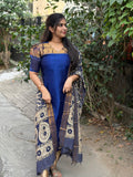 Premium Mangalgiri silk top with chennuri Silk Dupatta