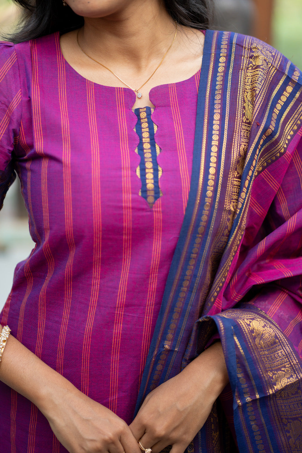 Kanchi Cotton Top and Dupatta Set