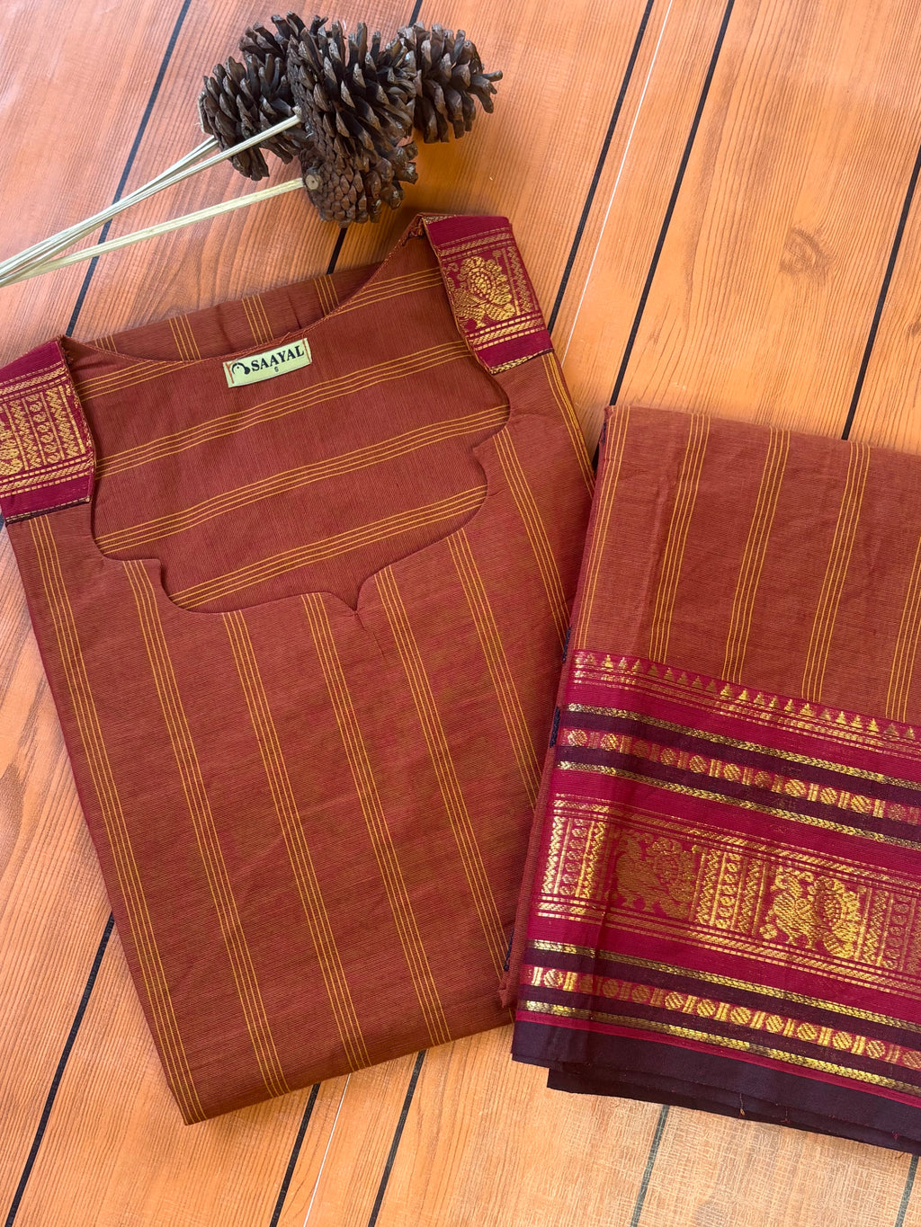 Kanchi Cotton Top and Dupatta Set
