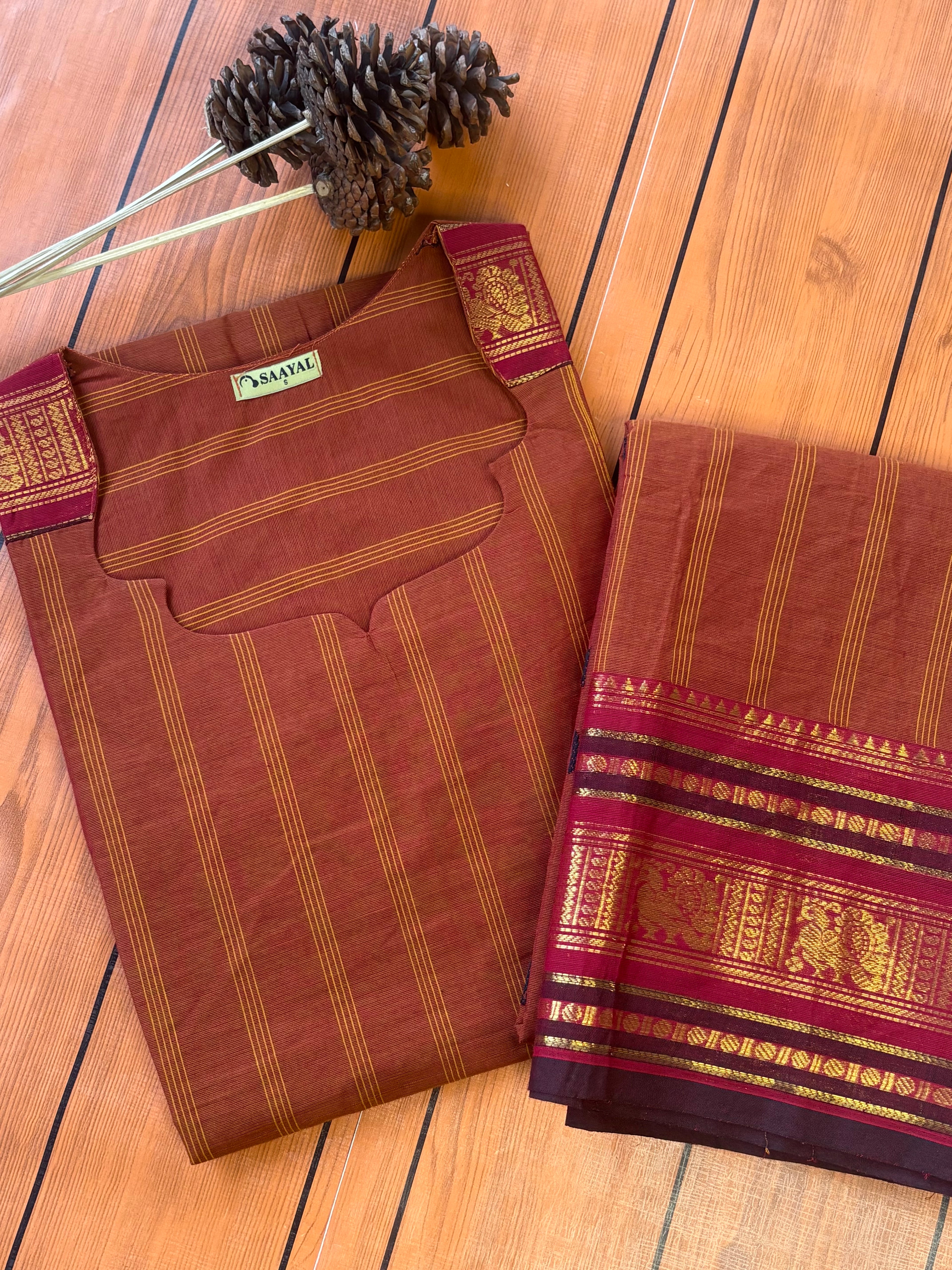 Kanchi Cotton Top and Dupatta Set