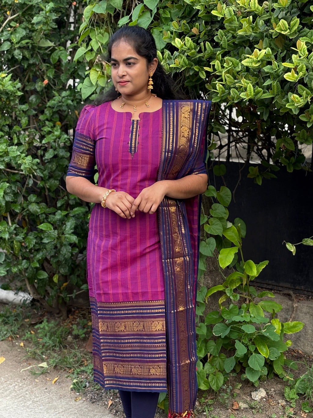 Kanchi Cotton Top and Dupatta Set