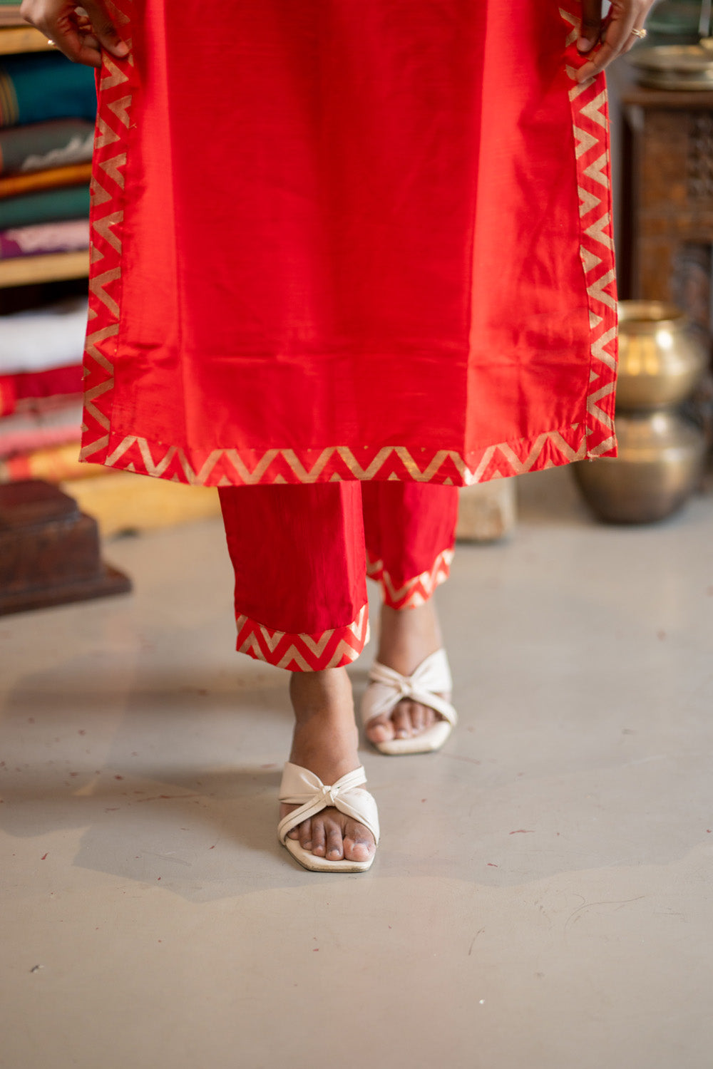 Sindoori - Raw Silk Coord with Brocade Detailing