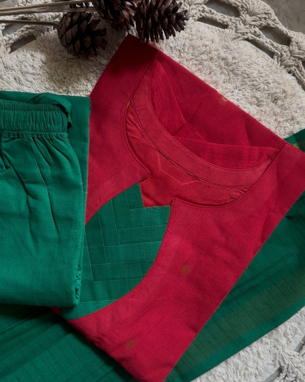 Handloom Cotton Suit Set