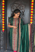 Veldhari Handloom Narayanpet Top and Dupatta Set