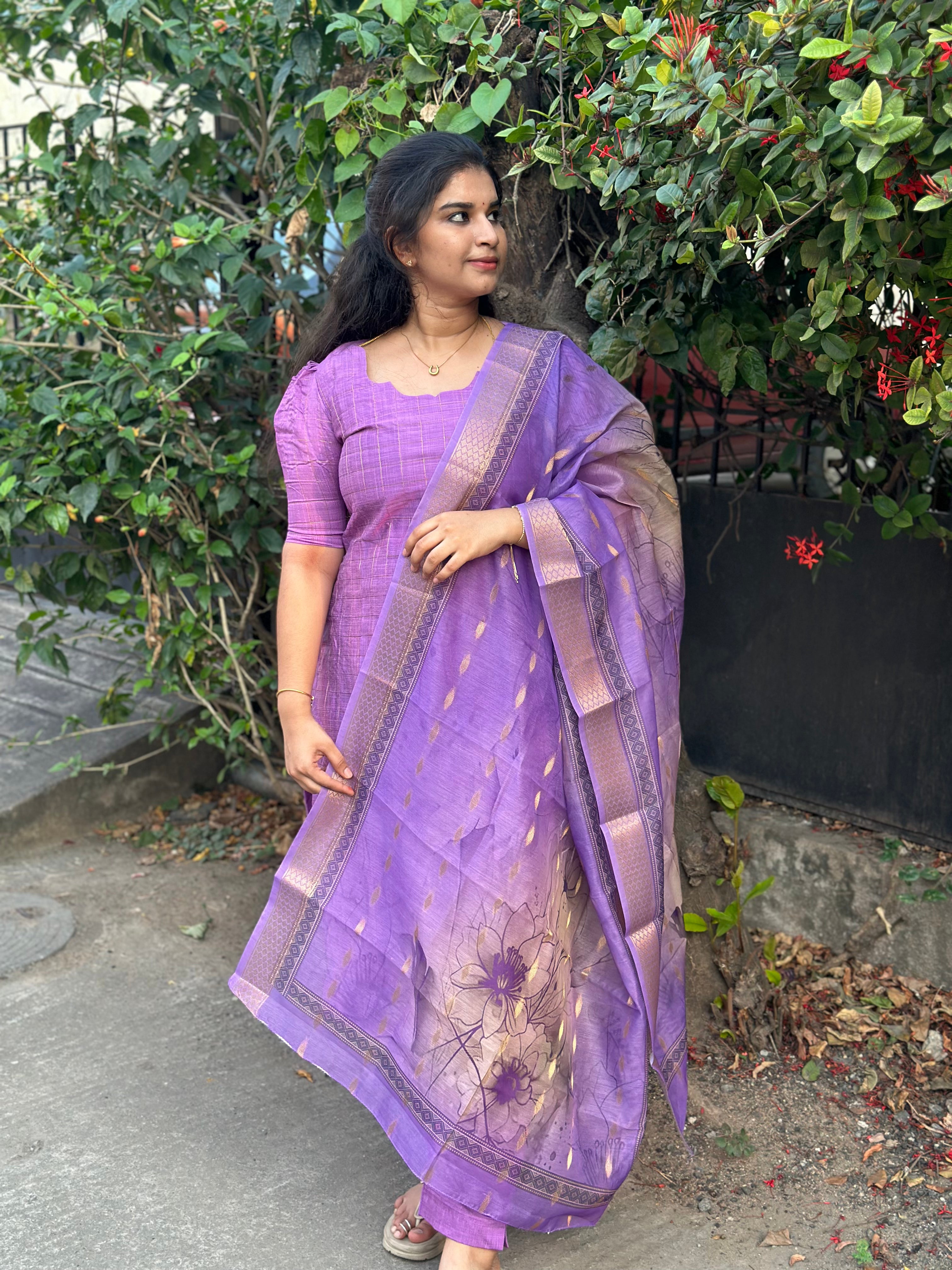Raw Silk Suit Set