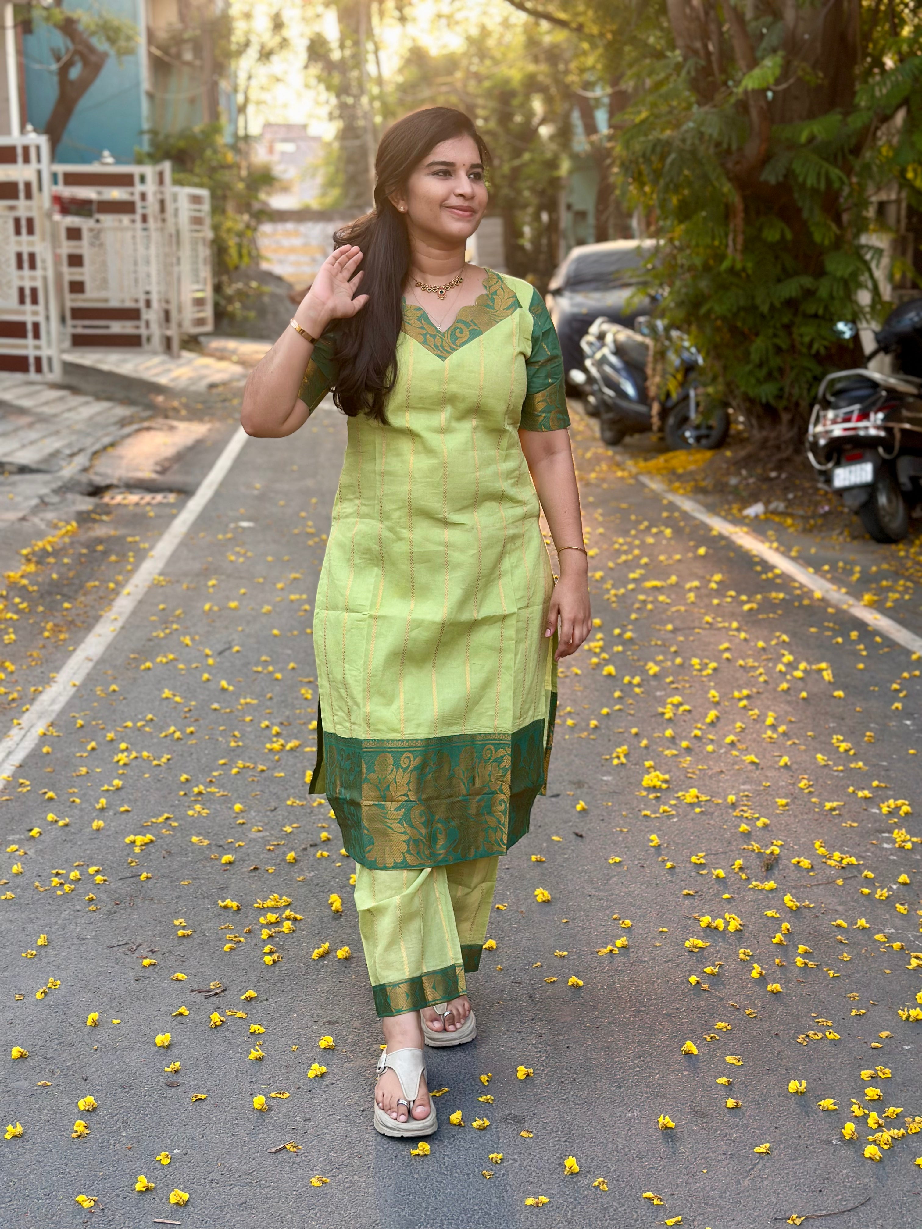Mayuri Veldhari Sungudi Cotton Coord Set