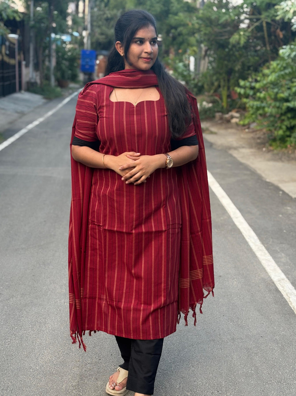Handloom Cotton Suit Set