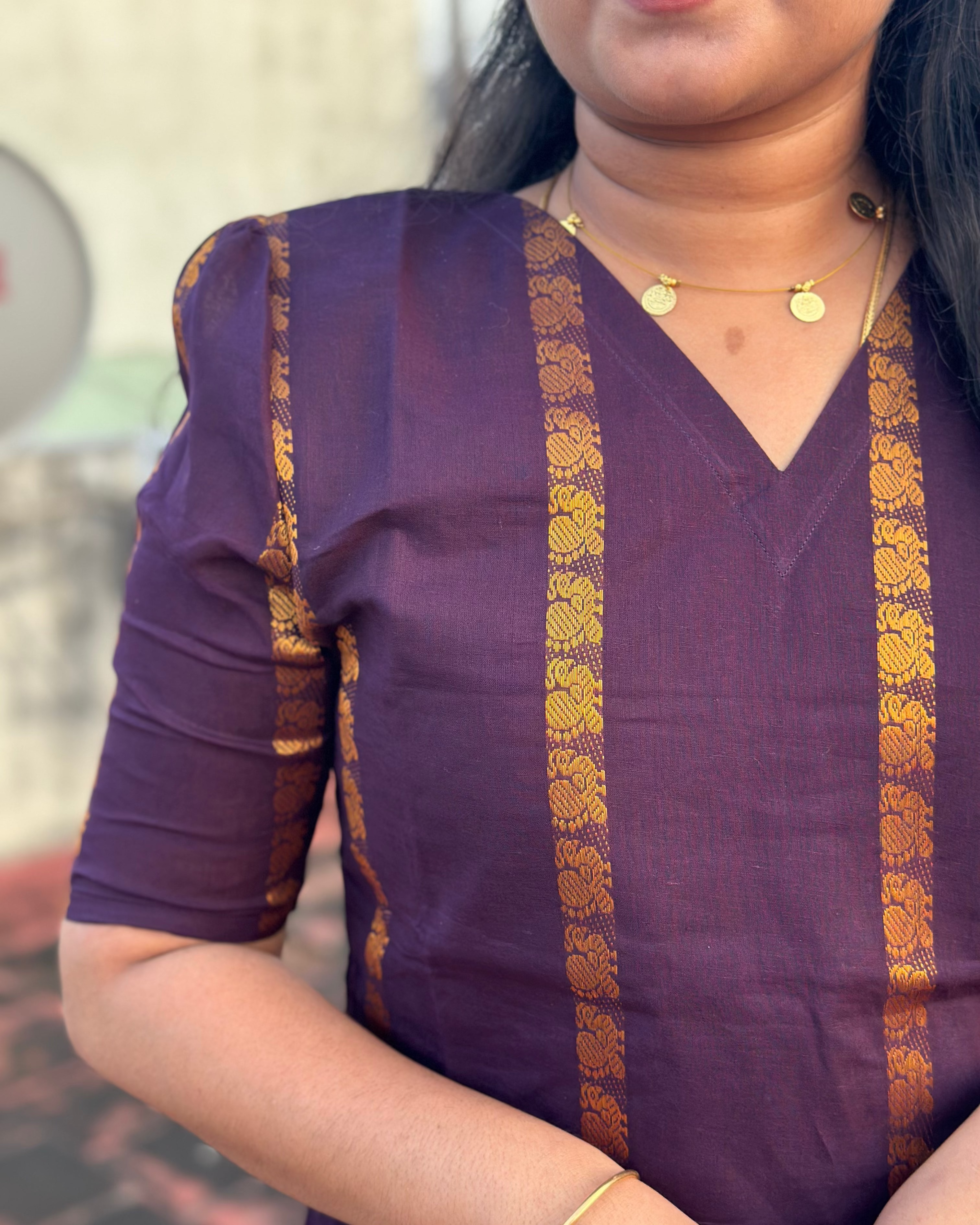 Peacock Veldhari Handloom Cotton Coord Set