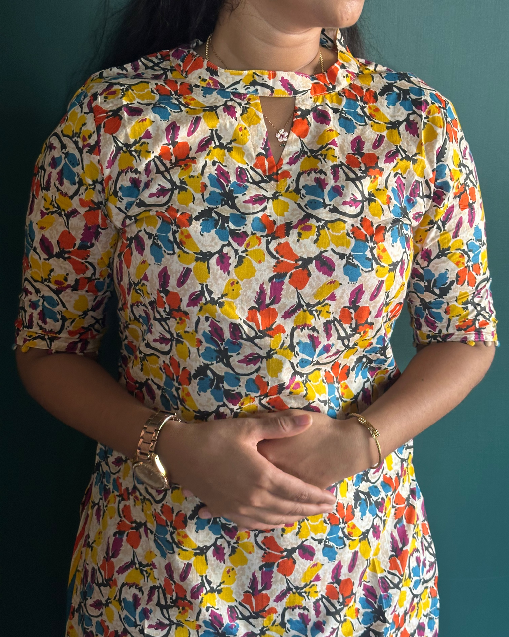 Multicolour Cotton Pattiyala Set