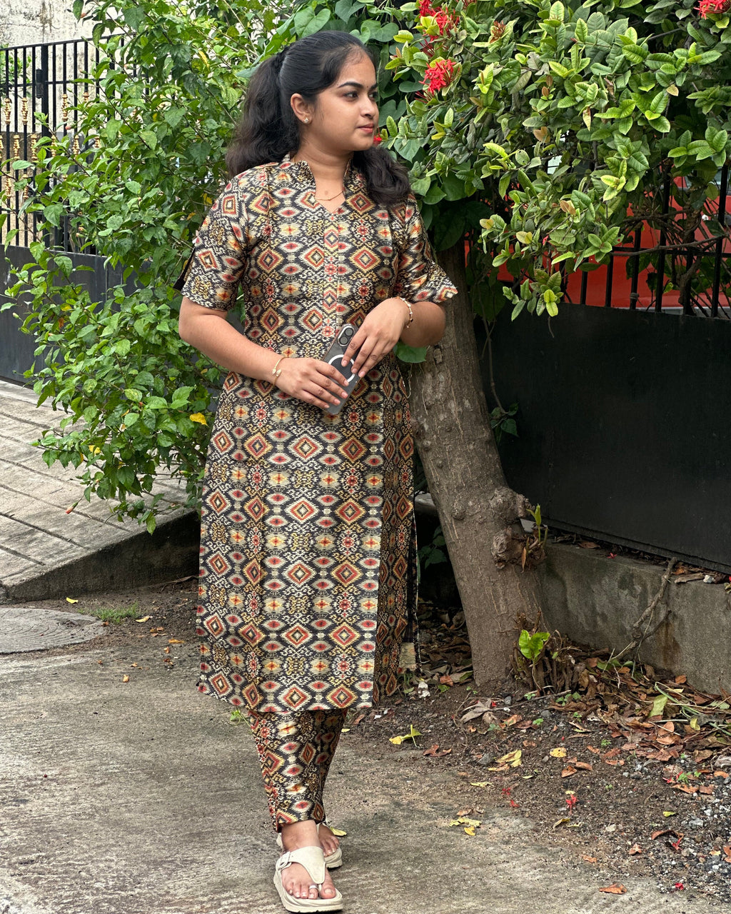 Black Mulberry Silk Coord Set